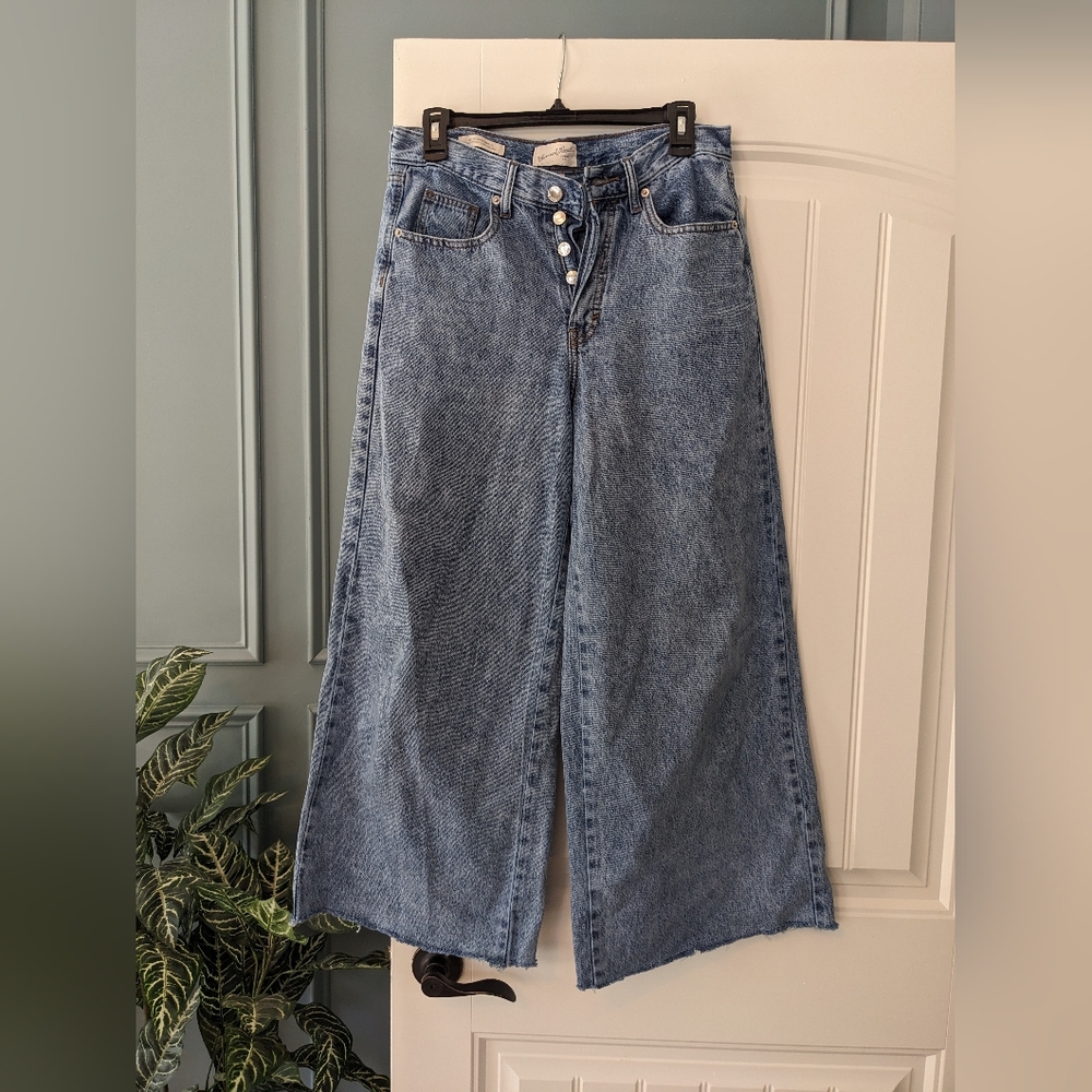 Universal Thread Super Wide-Leg Jeans Mid Rise - Picture 2 of 6